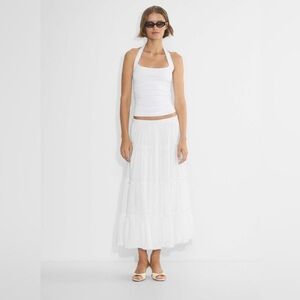 Aritzia White Maxi Skirt